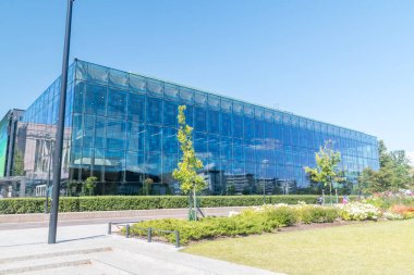 Helsinki, Finlandiya - 5 Ağustos 2021: Helsinki Müzik Merkezi.