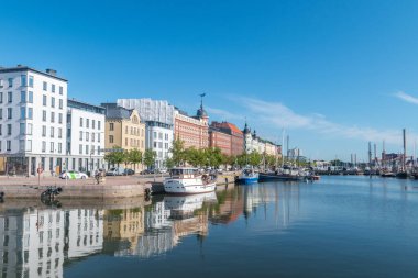 Helsinki, Finlandiya - 5 Ağustos 2021: Pohjoisranta seti.