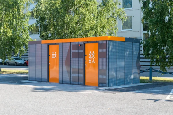 Åbo Finland Augusti 2021 Offentlig Toalett Åbo — Stockfoto