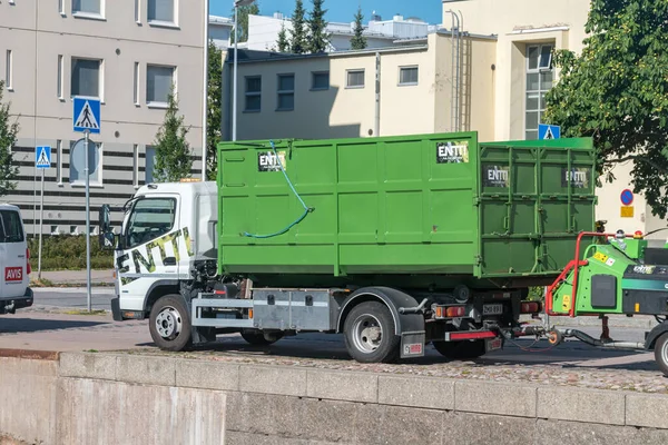 Turku, Finlandiya - 6 Ağustos 2021: Entti Kamyonu.