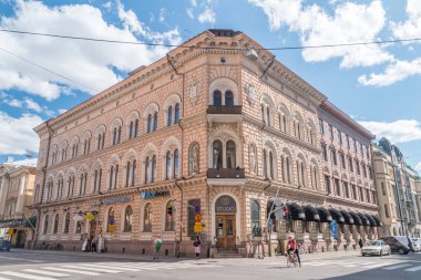 Turku, Finlandiya - 6 Ağustos 2021: Mavi Finans Suomi Oy.