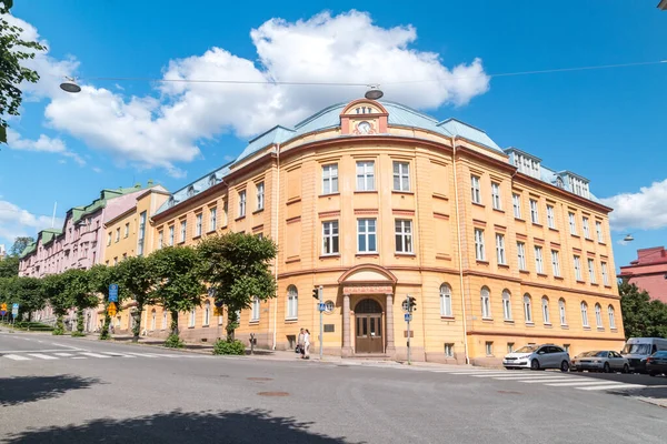 Turku Finlandia Sierpnia 2021 Budynek Szkoły Cygnaeus — Zdjęcie stockowe
