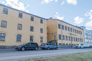 Turku, Finlandiya - 6 Ağustos 2021: Turku 'nun Doğu Şeria ilçesinde Manila.