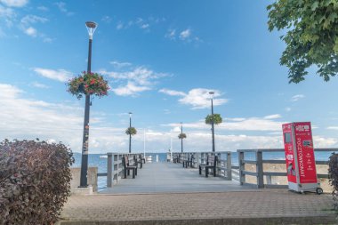 Rewa, Polonya - 21 Ağustos 2021: Rewa Rıhtımı.