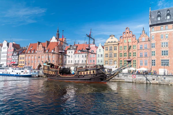 Gdansk Polonia Agosto 2021 Vista Sobre Barco Pirata Galeón Lew — Foto de Stock