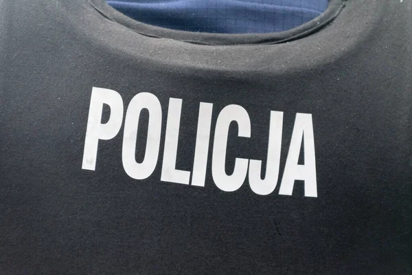 Detalle Policía Polaca Policja Uniforme — Foto de Stock