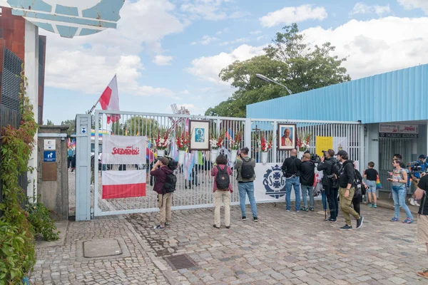 Gdansk Poland August 2021 Gate Gdansk Shipyard Gay Pride — Stockfoto