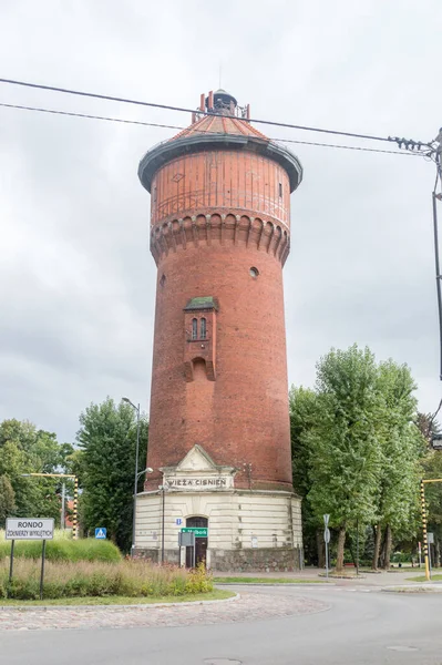 Tczew Polen Augustus 2021 Bakstenen Watertoren — Stockfoto