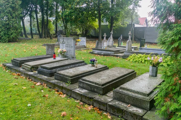 Chojnice Poland September 2021 Tombstones Cemetery Victims Nazi Crimes — Stock Photo, Image