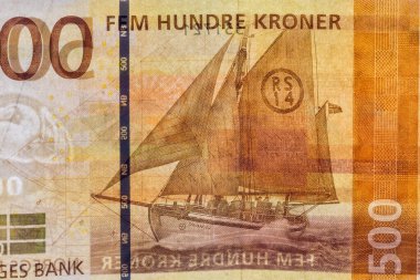 Kurtarma gemisi RS 14 Stavanger 500 NOK banknotunda.