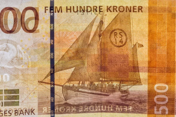 Rescue Vessel Stavanger 500 Nok Banknote — стоковое фото