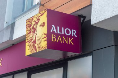 Chojnice, Polonya - 22 Eylül 2021: Alior Bank Amblemi.