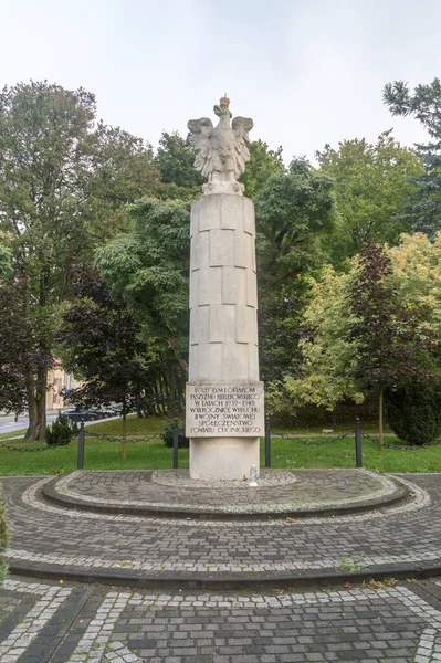 Chojnice Poland September 2021 Monument Fallen Victims Nazi Fascism — стоковое фото