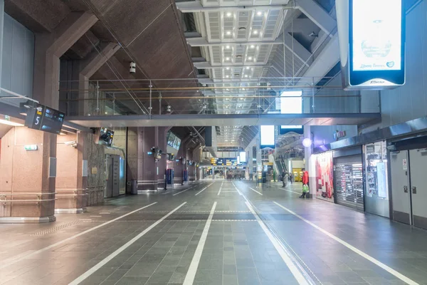 Oslo Norway September 2021 Interiors Oslo Central Station Night — 스톡 사진