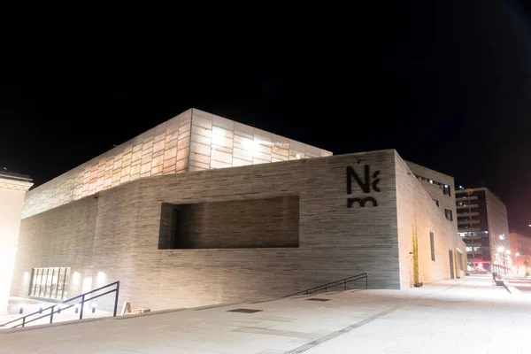 Oslo Norway September 2021 National Art Museum Building Night — Foto de Stock