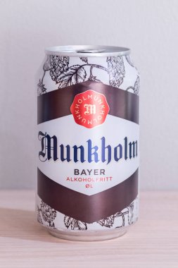 Oslo, Norveç - 24 Eylül 2021 Munkholm Bayer alkolsüz bira.