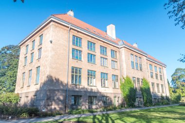 Oslo, Norveç - 25 Eylül 2021 Botanik Müzesi, Botanik Bahçesinde Lids hus.