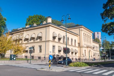 Oslo, Norveç - 25 Eylül 2021: Norveç Ulusal Sanat Akademisi (Norveççe: Statens kunstakademi).