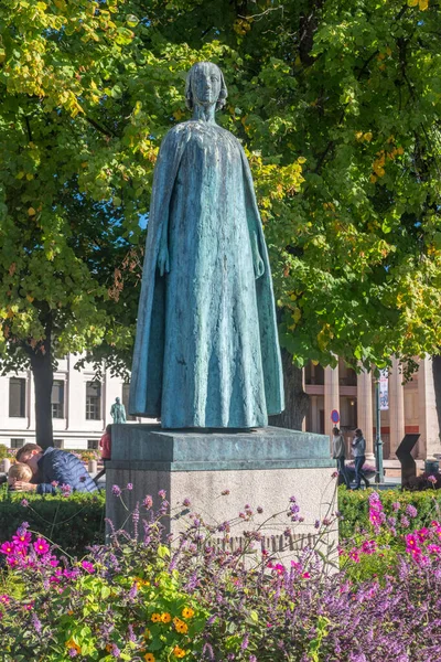 Oslo Norway September 2021 Statue Johanne Dybwad Johanne Dybwad Norwegian — Stock Photo, Image