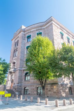 Oslo, Norveç - 25 Eylül 2021: Norveç Kraliyet Maliye Bakanlığı (Norveççe: Finansdepartementet).