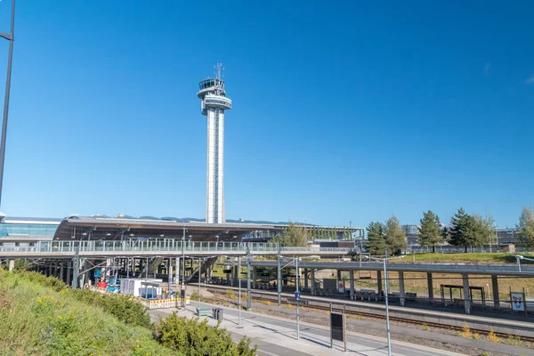 Гардермоен Норвегия Сентября 2021 Года Станция Гардермоен Осло Аэропорт Железнодорожного — стоковое фото