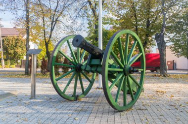 Stoczek Lukowski, Polonya - 5 Ekim 2021: Stoczek Lukowski Merkezi 'nde tarihi top.