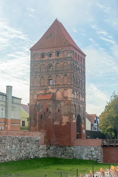 Middeleeuwse Toegangspoort Tot Oude Stad Chojnice Polen — Stockfoto