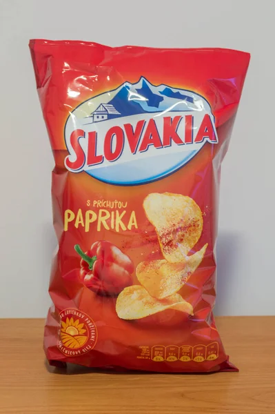Pruszcz Gdanski Польща Січня 2022 Словаччина Paprika Favour Potato Chips — стокове фото