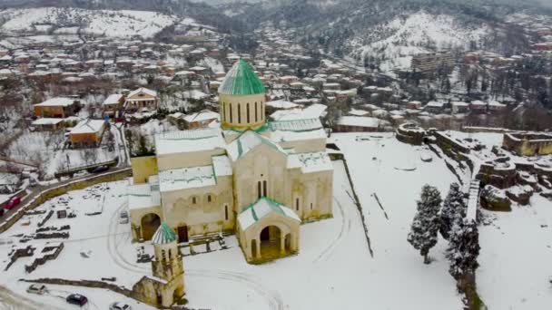 Vista Aérea Catedral Bagrati Kutaisi Georgia — Vídeos de Stock