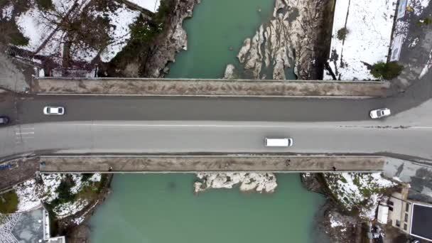 Kutaisi Gruzja Marca 2022 Widok Góry Rustaveli Bridge — Wideo stockowe