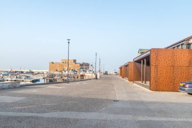 Paphos, Kıbrıs - 2 Nisan 2022: Paphos Limanı.