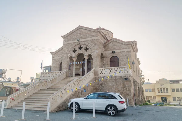 Paphos Chipre Abril 2022 Vista Matutina Iglesia Panagia Theoskepasti Iglesia — Foto de Stock