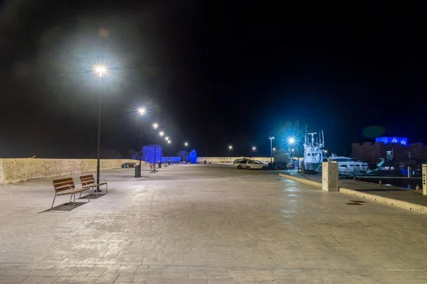 Paphos Chipre Abril 2022 Vista Nocturna Del Puerto Deportivo Paphos —  Fotos de Stock