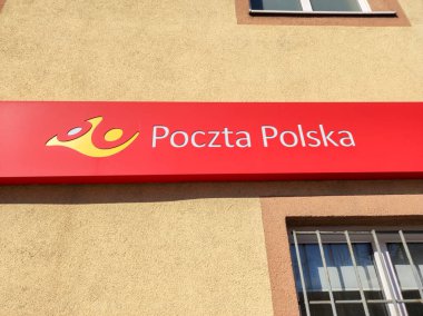 Pruszcz Gdanski, Polonya - 17 Nisan 2022: Poczta Polska Logosu.