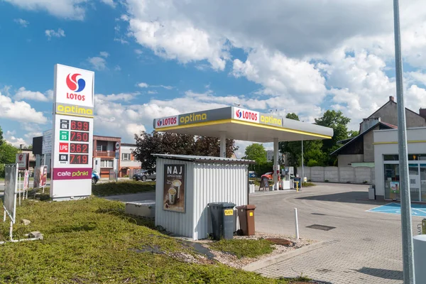 Rybnik Poland May 2022 Lotos Optima Gas Station — Stock Photo, Image