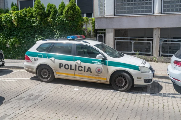 Братислава Словакия Мая 2022 Года Полицейский Автомобиль Volkswagen Slovak Policia — стоковое фото