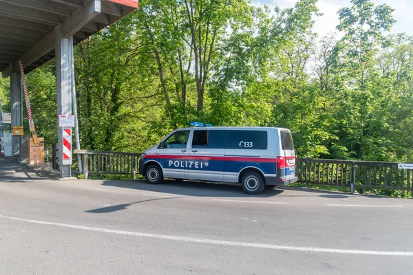 Mureck Áustria Junho 2022 Carro Polícia Austríaca Polizei — Fotografia de Stock