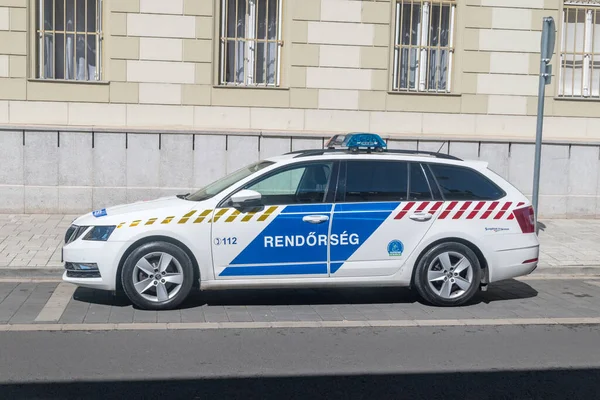 Szombath Macaristan Haziran 2022 Macar Polisi Arabası Rendorseg — Stok fotoğraf