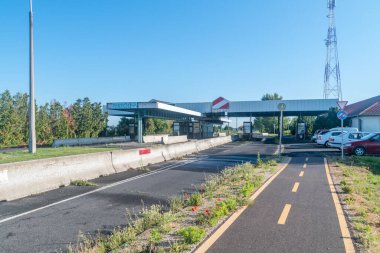 Fertod, Macaristan - 1 Haziran 2022: Macaristan-Avusturya sınır kapısı.