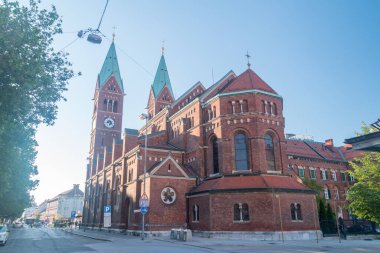 Maribor, Slovenya - 2 Haziran 2022: St Mary 'nin Fransisken Kilisesi.