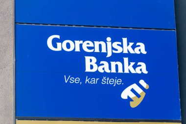 Maribor, Slovenya - 2 Haziran 2022: Gorenjska Banka logosu.