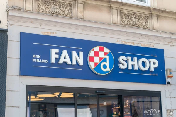 Zagreb Croacia Junio 2022 Emblema Tienda Fans Gnk Dinamo Zagreb — Foto de Stock