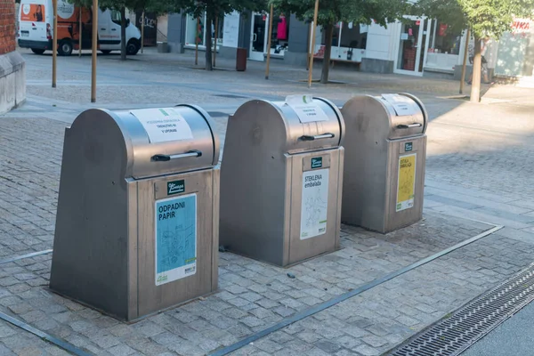 슬로베니아 마리보르 2022 선택적 폐기물 수집을 쓰레기 — 스톡 사진