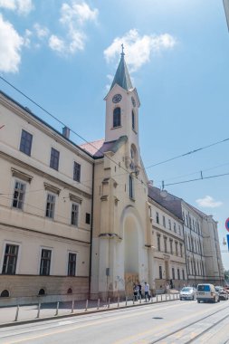 Zagreb, Hırvatistan - 2 Haziran 2022: St. Vincent de Paul Kilisesi.