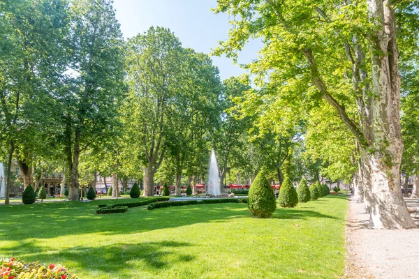 Zagreb Croatia June 2022 Nikola Subic Zrinski Park Summer — Stock Photo, Image