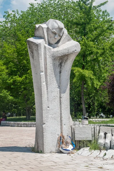 Sarajewo Bośnia Hercegowina Czerwca 2022 Pomnik Jugosłowiańskiego Robotnika Metalu Komunisty — Zdjęcie stockowe