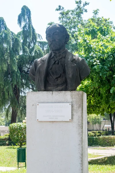 Tirana Albania June 2022 Monument Arbereshe Folklorist Journalist Lawyer Playwright — Stock Photo, Image