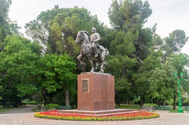 Karadağ 'ın Podgorica kentindeki I. Nikola (Nikola I Petroviç-Njegos) Binicilik Anıtı.