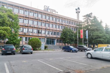 Podgorica, Montenegro - June 4, 2022: Office of Crnogorski Elektroprenosni Sistem (Montenegrin Electrical Transmission System).