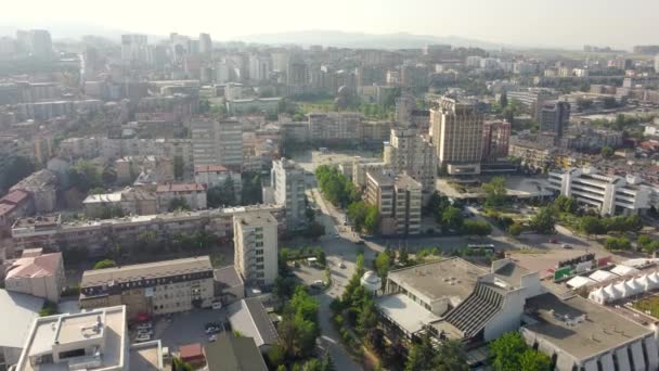 Pristina Kosovo June 2022 Aerial Ascending View Fadil Vokrri Stadium — Vídeos de Stock